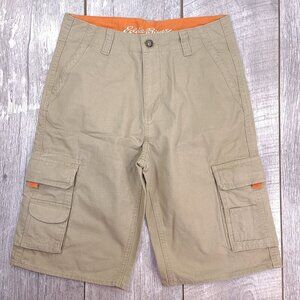 Eddie Bauer Cargo Shorts Boys Youth Size 16 Tan Outdoor Hiking Travel Camp